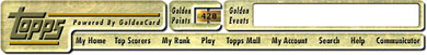 Topps Baseball Cards Menu Bar